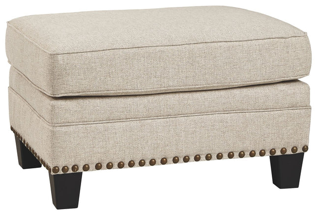 Claredon - Linen - Ottoman Ashley Furniture 