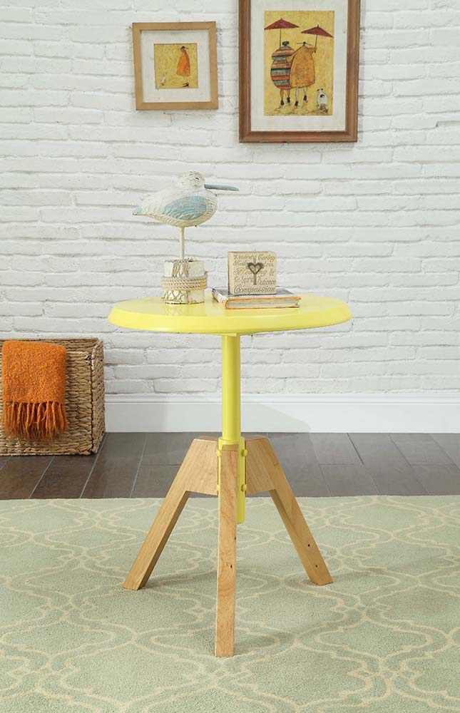 Lumina - End Table - Yellow & Natural - Tony's Home Furnishings