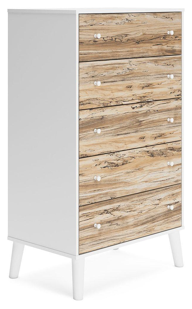 Piperton - Brown / White - Five Drawer Chest Signature Design by Ashley® Yakima WA