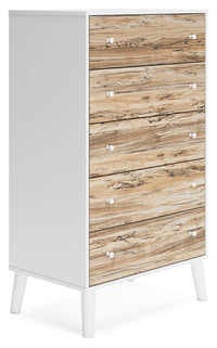 Thumbnail for Piperton - Brown / White - Five Drawer Chest Tony's Home Furnishings Furniture. Beds. Dressers. Sofas.