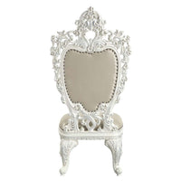 Vanaheim - Side Chair (Set of 2) - Beige PU & Antique White Finish - Tony's Home Furnishings