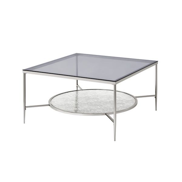 Adelrik - Coffee Table - Glass & Chrome Finish - Tony's Home Furnishings