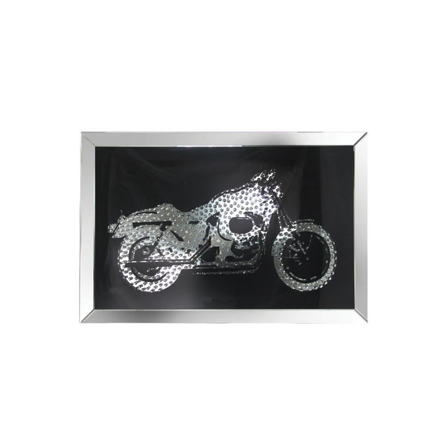 Nevina - Wall Art - Mirrored & Faux Crystal Bike - Tony's Home Furnishings