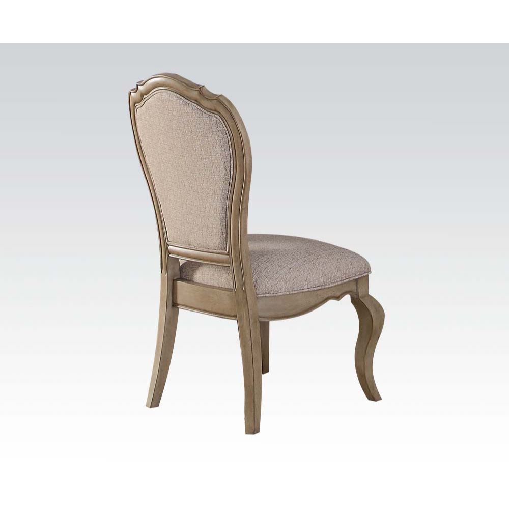 Chelmsford - Side Chair (Set of 2) - Beige Fabric & Antique Taupe - Tony's Home Furnishings