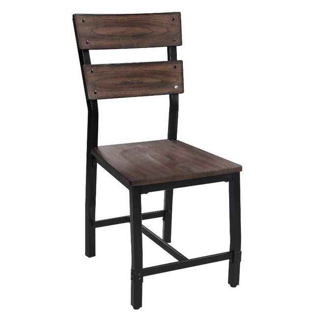 Mariatu - Side Chair (Set of 2) - Oak & Black - Tony's Home Furnishings