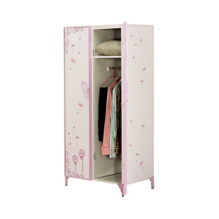 Priya II - Wardrobe - White & Light Purple - Tony's Home Furnishings