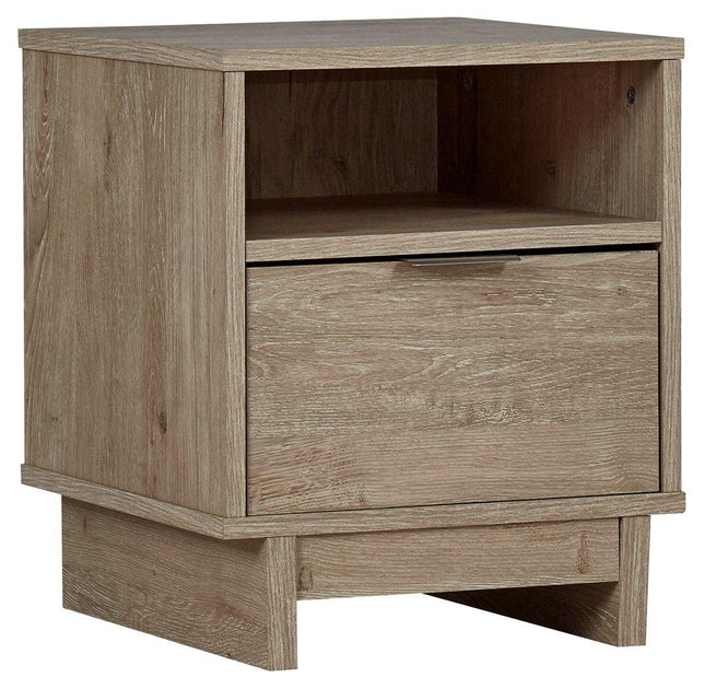 Oliah - Beige - One Drawer Night Stand - 20'' Width Signature Design by Ashley® 