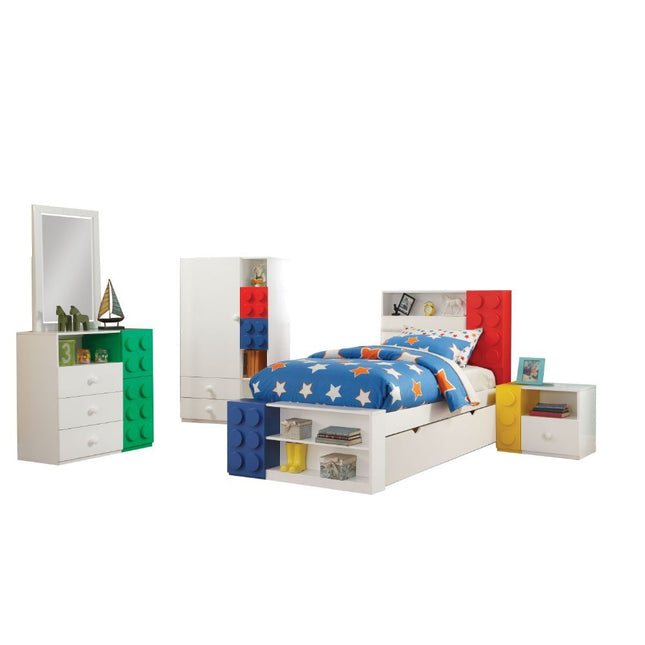 Playground - Nightstand - White & Multi-Color - Tony's Home Furnishings