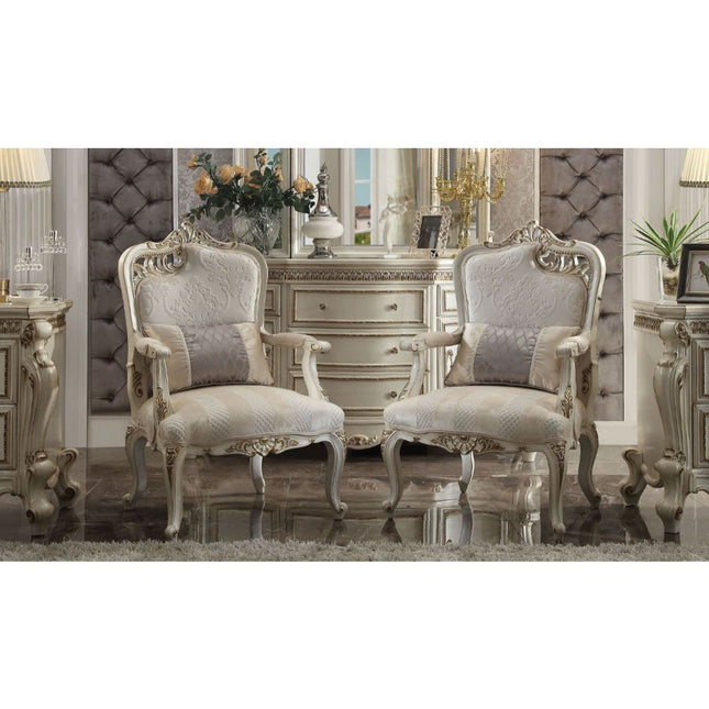 Picardy - Chair - Fabric & Antique Pearl - 43" - Tony's Home Furnishings