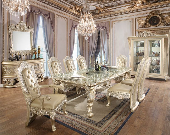 Vatican - Dining Table - Champagne Silver Finish - Tony's Home Furnishings