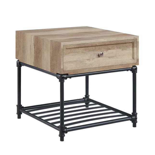 Brantley - End Table - Oak & Sandy Black Finish - 22" - Tony's Home Furnishings