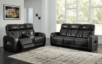 Thumbnail for Boyington - Black - 2 Pc. - Power Reclining Sofa And Loveseat - Tony's Home Furnishings