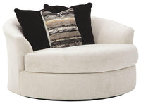 Thumbnail for Cambri - Snow - Oversized Round Swivel Chair Tony's Home Furnishings Furniture. Beds. Dressers. Sofas.