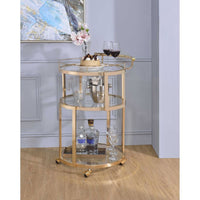 Thumbnail for Madelina - Serving Cart - Gold & Clear Glass - Tony's Home Furnishings