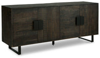 Thumbnail for Kevmart - Grayish Brown / Black - Accent Cabinet Tony's Home Furnishings Furniture. Beds. Dressers. Sofas.