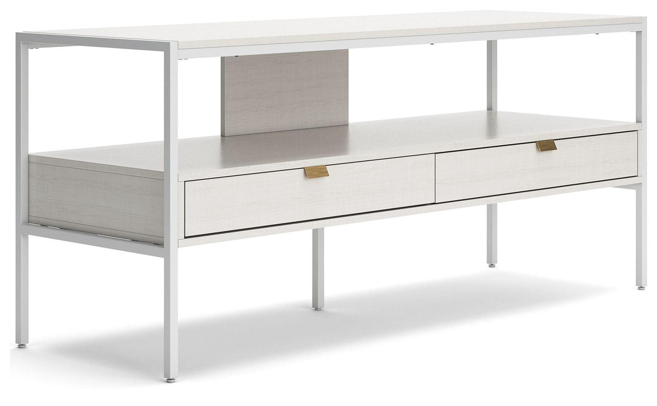 Deznee - White - Large TV Stand Tony's Home Furnishings Furniture. Beds. Dressers. Sofas.