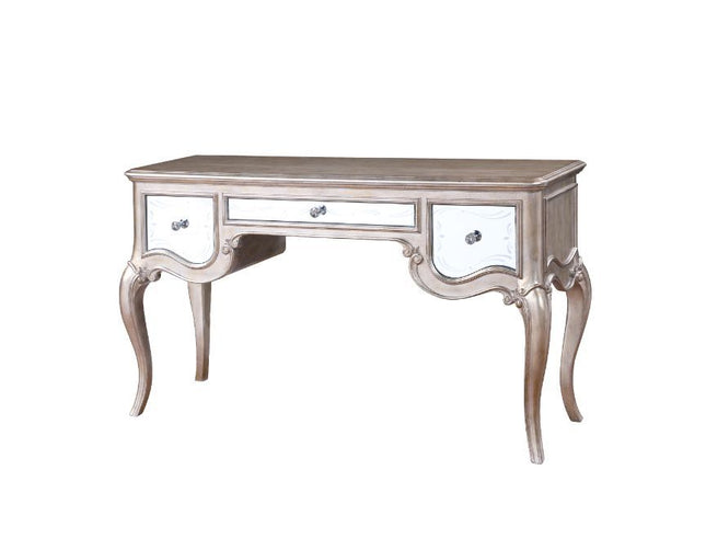 Esteban - Vanity Desk - Mirrored & Antique Champagne Finish - Tony's Home Furnishings