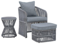 Thumbnail for Coast Island - Dark Gray - Chair/Otto W/Cush/Table (Set of 3) Tony's Home Furnishings Furniture. Beds. Dressers. Sofas.
