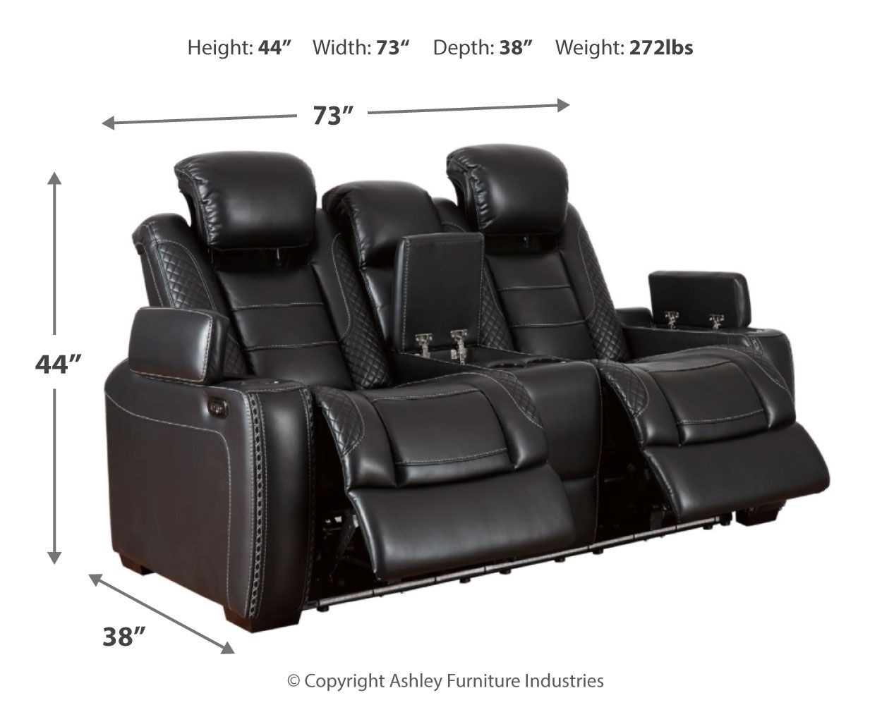 Party Time - Power Reclining Loveseat - Tony's Home Furnishings