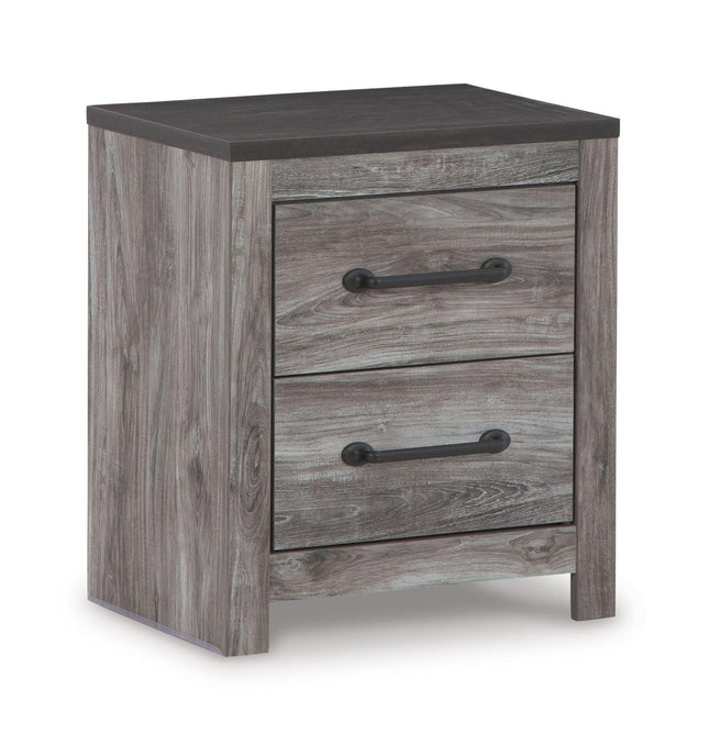 Bronyan - Dark Gray - Two Drawer Night Stand Signature Design by Ashley® 