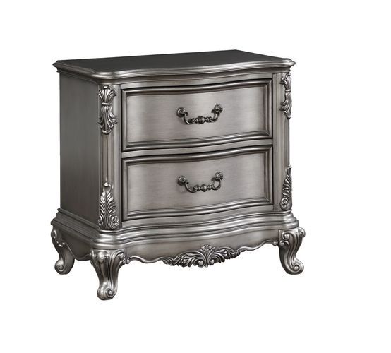 Ausonia - Nightstand - Antique Platinum - Finish - Tony's Home Furnishings