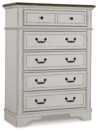 Thumbnail for Brollyn - White / Brown / Beige - Five Drawer Chest Tony's Home Furnishings Furniture. Beds. Dressers. Sofas.