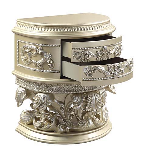 Vatican - Nightstand - Champagne Silver Finish - Tony's Home Furnishings